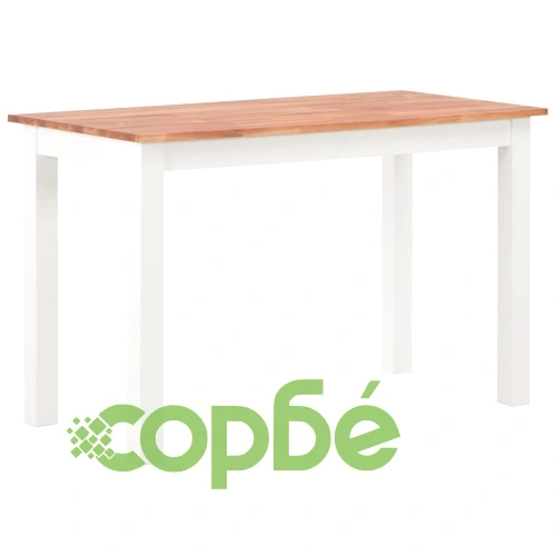 Трапезен комплект от 5 части, дъбова дървесина масив ➤ топ цена ➤ sorbe.bg