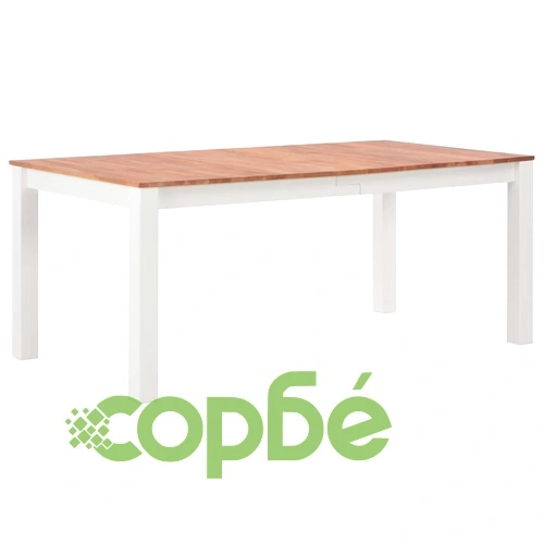 Трапезен комплект от 7 части, дъбова дървесина масив ➤ топ цена ➤ sorbe.bg