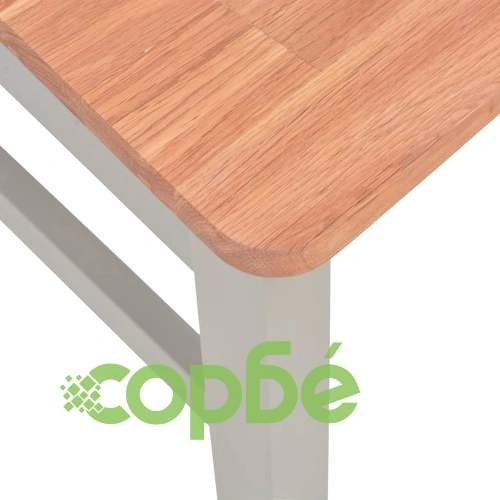 Трапезни столове, 4 бр, сиви, дъбова дървесина масив ➤ топ цена ➤ sorbe.bg