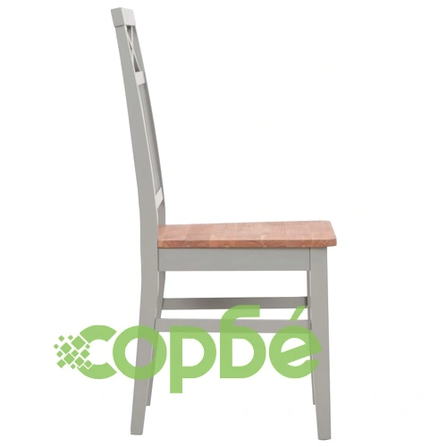 Трапезни столове, 6 бр, сиви, дъбова дървесина масив ➤ топ цена ➤ sorbe.bg