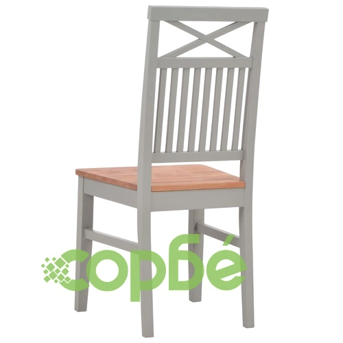 Трапезни столове, 6 бр, сиви, дъбова дървесина масив ➤ топ цена ➤ sorbe.bg