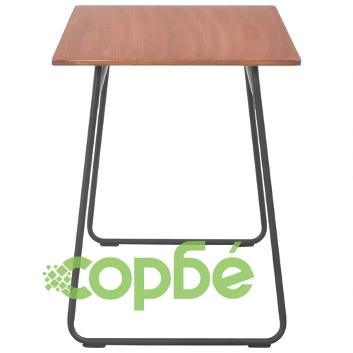 Трапезен комплект от 5 части, кафяв, твърд шперплат, стомана ➤ топ цена ➤ sorbe.bg