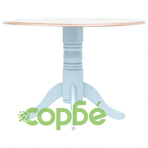 Трапезен комплект 5 части каучуково дърво масив сиво и кафяво ➤ топ цена ➤ sorbe.bg