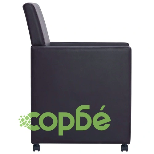 Трапезни столове, 4 бр, кафяви, изкуствена кожа ➤ топ цена ➤ sorbe.bg