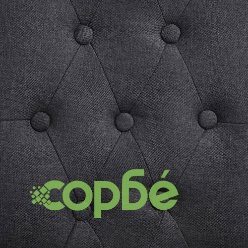 Трапезни столове, 6 бр, тъмносиви, текстил ➤ топ цена ➤ sorbe.bg