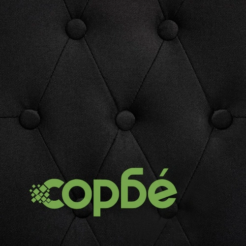 Трапезни столове, 6 бр, черни, текстил ➤ топ цена ➤ sorbe.bg
