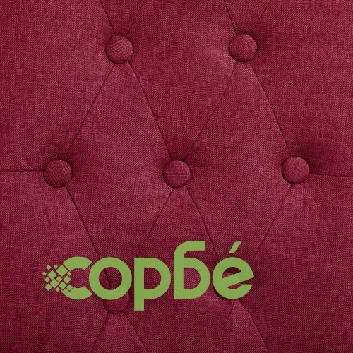 Трапезни столове, 6 бр, виненочервени, плат ➤ топ цена ➤ sorbe.bg