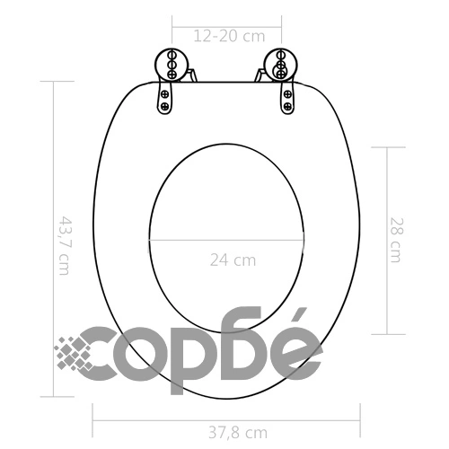 WC тоалетни седалки, 2 бр, с капаци, МДФ, морски дизайн ➤ топ цена ➤ sorbe.bg