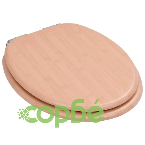 Тоалетни седалки с плавно затваряне, 2 бр, МДФ, дизайн бамбук ➤ топ цена ➤ sorbe.bg