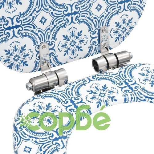 Тоалетни седалки с плавно затваряне, 2 бр, МДФ, дизайн порцелан ➤ топ цена ➤ sorbe.bg