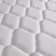 Легло с матрак от мемори пяна, бежово, плат, 120x200 см