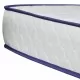 Легло с матрак от мемори пяна, бежово, плат, 140x200 см