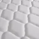 Легло с матрак от мемори пяна, бежово, плат, 180x200 см