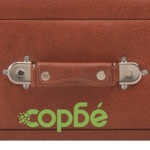 Пейка с чекмеджета, 80 см, кафява, изкуствена кожа ➤ топ цена ➤ sorbe.bg