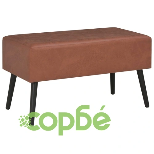 Пейка с чекмеджета, 80 см, тъмнокафява, изкуствена кожа ➤ топ цена ➤ sorbe.bg