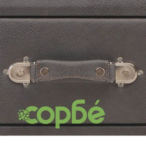 Пейка с чекмеджета, 80 см, сива, изкуствена кожа ➤ топ цена ➤ sorbe.bg