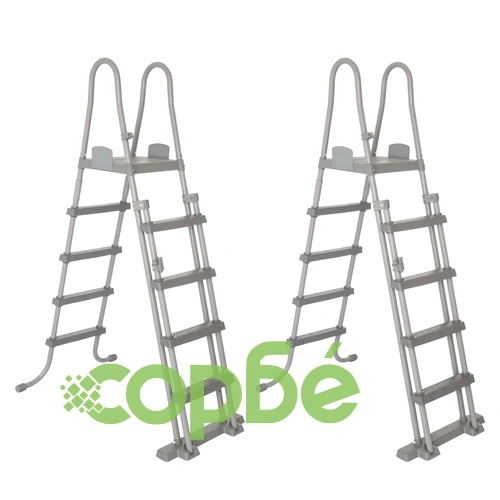 Bestway Стълби за басейн Flowclear, 4 стъпала, 2 бр, 132 см, 58332 ➤ топ цена ➤ sorbe.bg