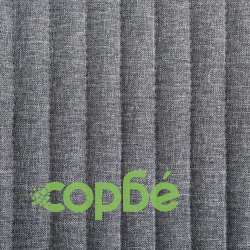 Трапезни столове, 6 бр, тъмносиви, текстил ➤ топ цена ➤ sorbe.bg