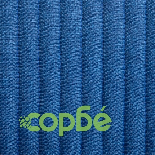 Трапезни столове, 4 бр, сини, текстил ➤ топ цена ➤ sorbe.bg