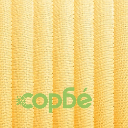 Трапезни столове, 4 бр, жълти, текстил ➤ топ цена ➤ sorbe.bg