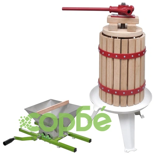 Преса за плодове и вино + дробилка, комплект от 2 части ➤ топ цена ➤ sorbe.bg