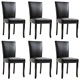 277159  Dining Chairs 6 pcs Black Faux Leather (3x249039)