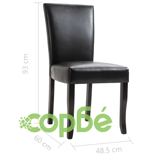 277159  Dining Chairs 6 pcs Black Faux Leather (3x249039) ➤ топ цена ➤ sorbe.bg