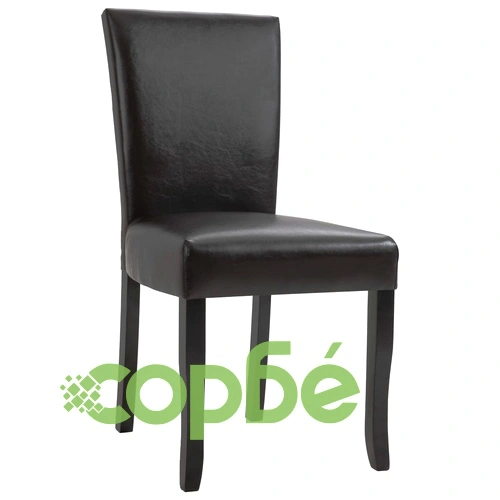 277161  Dining Chairs 6 pcs Dark Brown Faux Leather (3x249040) ➤ топ цена ➤ sorbe.bg