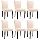277163  Dining Chairs 6 pcs Cream Faux Leather (3x249041)