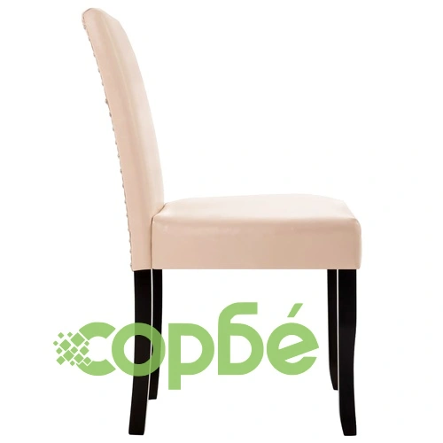 277163  Dining Chairs 6 pcs Cream Faux Leather (3x249041) ➤ топ цена ➤ sorbe.bg
