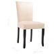 277163  Dining Chairs 6 pcs Cream Faux Leather (3x249041)
