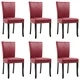 277165  Dining Chairs 6 pcs Wine Red Faux Leather (3x249042)