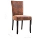277167  Dining Chairs 6 pcs Brown Faux Suede Leather (3x249043)