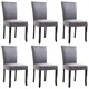 277169  Dining Chairs 6 pcs Grey Faux Suede Leather (3x249044)