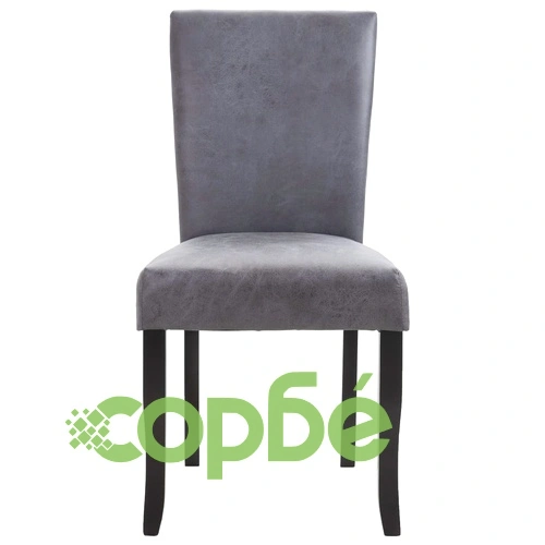 277169  Dining Chairs 6 pcs Grey Faux Suede Leather (3x249044) ➤ топ цена ➤ sorbe.bg