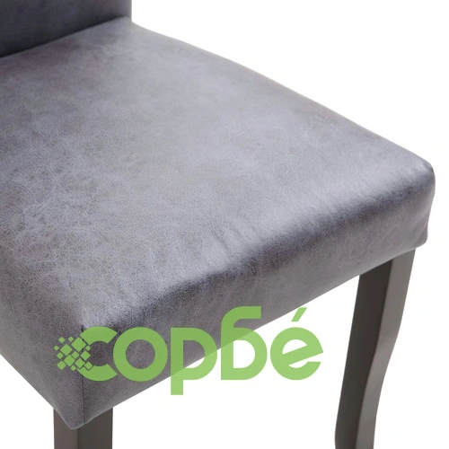 277169  Dining Chairs 6 pcs Grey Faux Suede Leather (3x249044) ➤ топ цена ➤ sorbe.bg