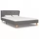 Легло с матрак от мемори пяна, светлосиво, плат, 120x200 см