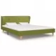 Легло с матрак от мемори пяна, зелено, плат, 140x200 см