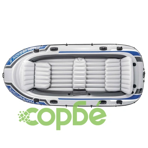 Intex Надуваем комплект лодка Excursion 5 с двигател и скоба ➤ топ цена ➤ sorbe.bg