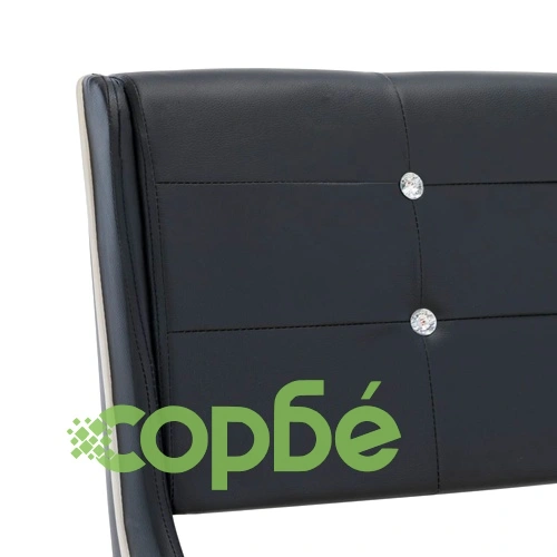 Легло с мемори матрак, черно, изкуствена кожа, 140x200 см ➤ топ цена ➤ sorbe.bg