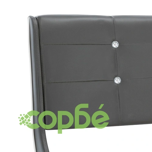 Легло с мемори матрак, сиво, изкуствена кожа, 180x200 см ➤ топ цена ➤ sorbe.bg