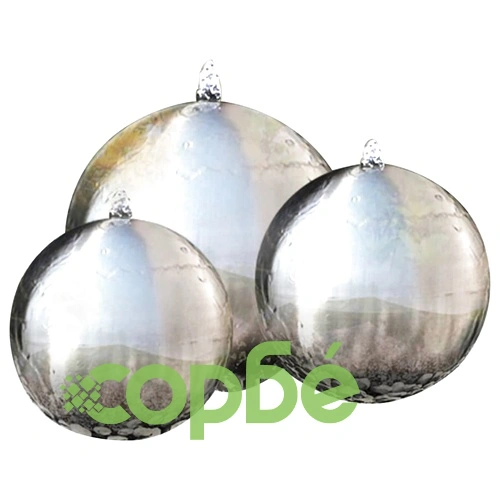 Градински сфери за фонтан с LED, 3 бр, неръждаема стомана ➤ топ цена ➤ sorbe.bg