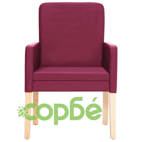 Трапезни столове, 6 бр, виненочервени, изкуствена кожа ➤ топ цена ➤ sorbe.bg
