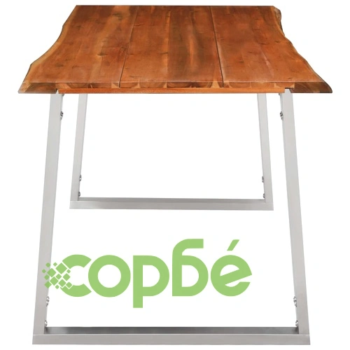 Трапезен комплект, 3 части, акация масив, кафяв ➤ топ цена ➤ sorbe.bg