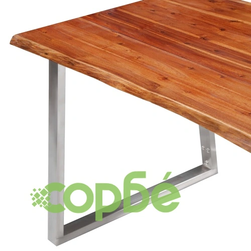 Трапезен комплект, 3 части, акация масив, кафяв ➤ топ цена ➤ sorbe.bg