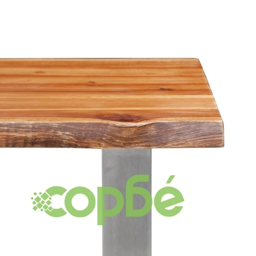 Трапезен комплект, 3 части, акация масив, кафяв ➤ топ цена ➤ sorbe.bg