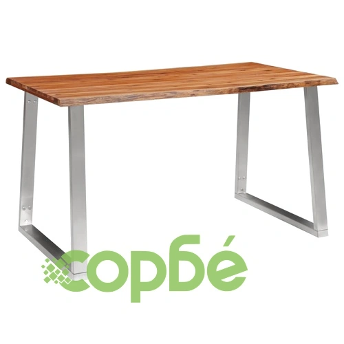 Трапезен комплект, 3 части, акация масив, кафяв ➤ топ цена ➤ sorbe.bg