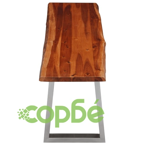 Трапезен комплект, 3 части, акация масив, кафяв ➤ топ цена ➤ sorbe.bg