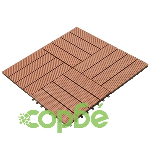 22 бр декинг плочки, 30x30 см, 2 кв.м., WPC, кафяви ➤ топ цена ➤ sorbe.bg