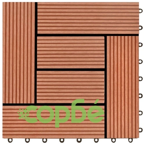 22 бр декинг плочки, 30x30 см, 2 кв.м., WPC, кафяви ➤ топ цена ➤ sorbe.bg